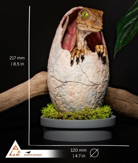 Hatching Velociraptor Baby | Hunter Edition | 1:1 scale collectible figure
