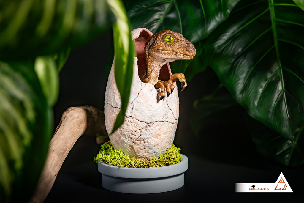 Hatching Velociraptor Baby | Hunter Edition | 1:1 scale collectible figure