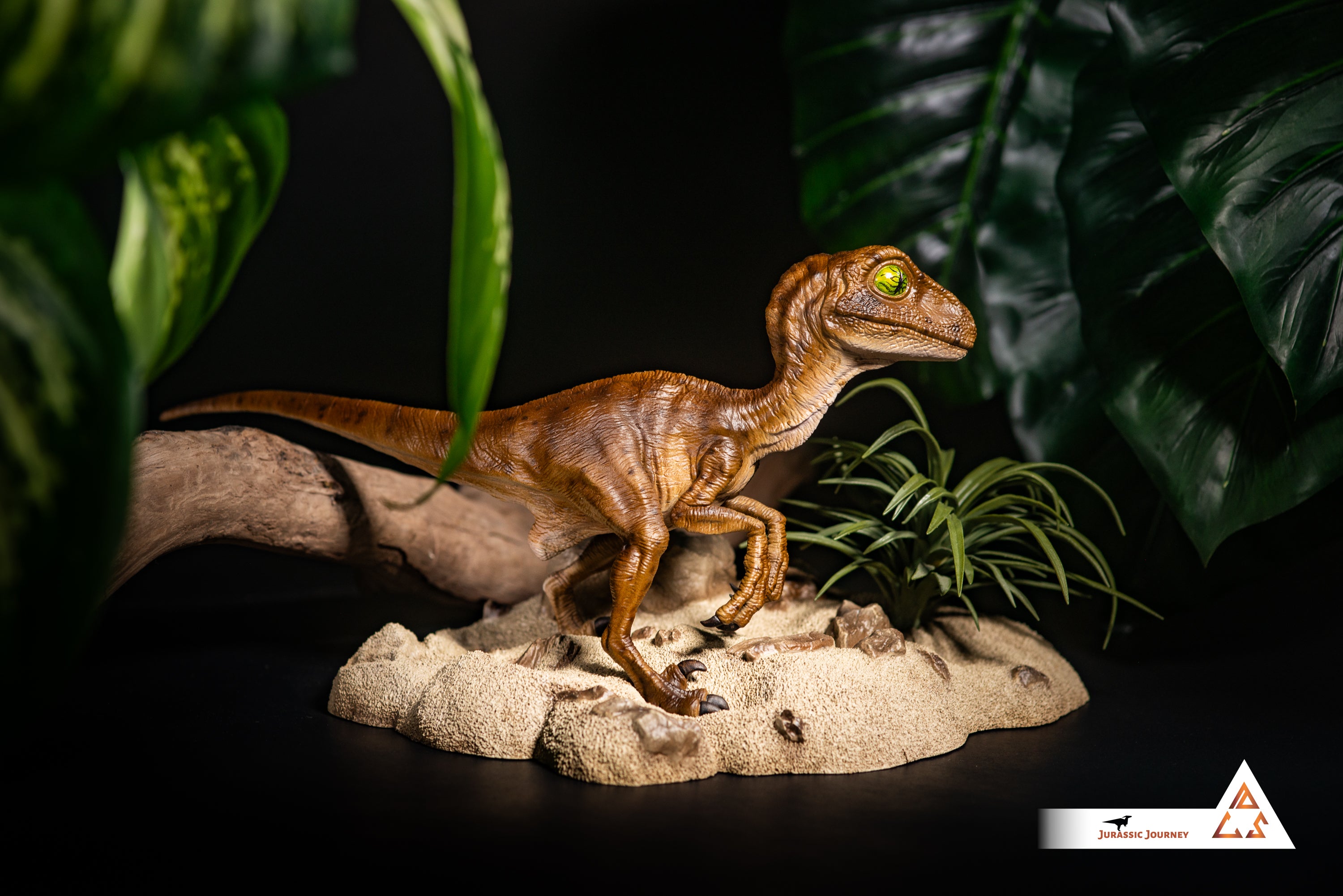 Velociraptor Baby with Sand Base | Hunter Edition | 1:1 scale collectible figure
