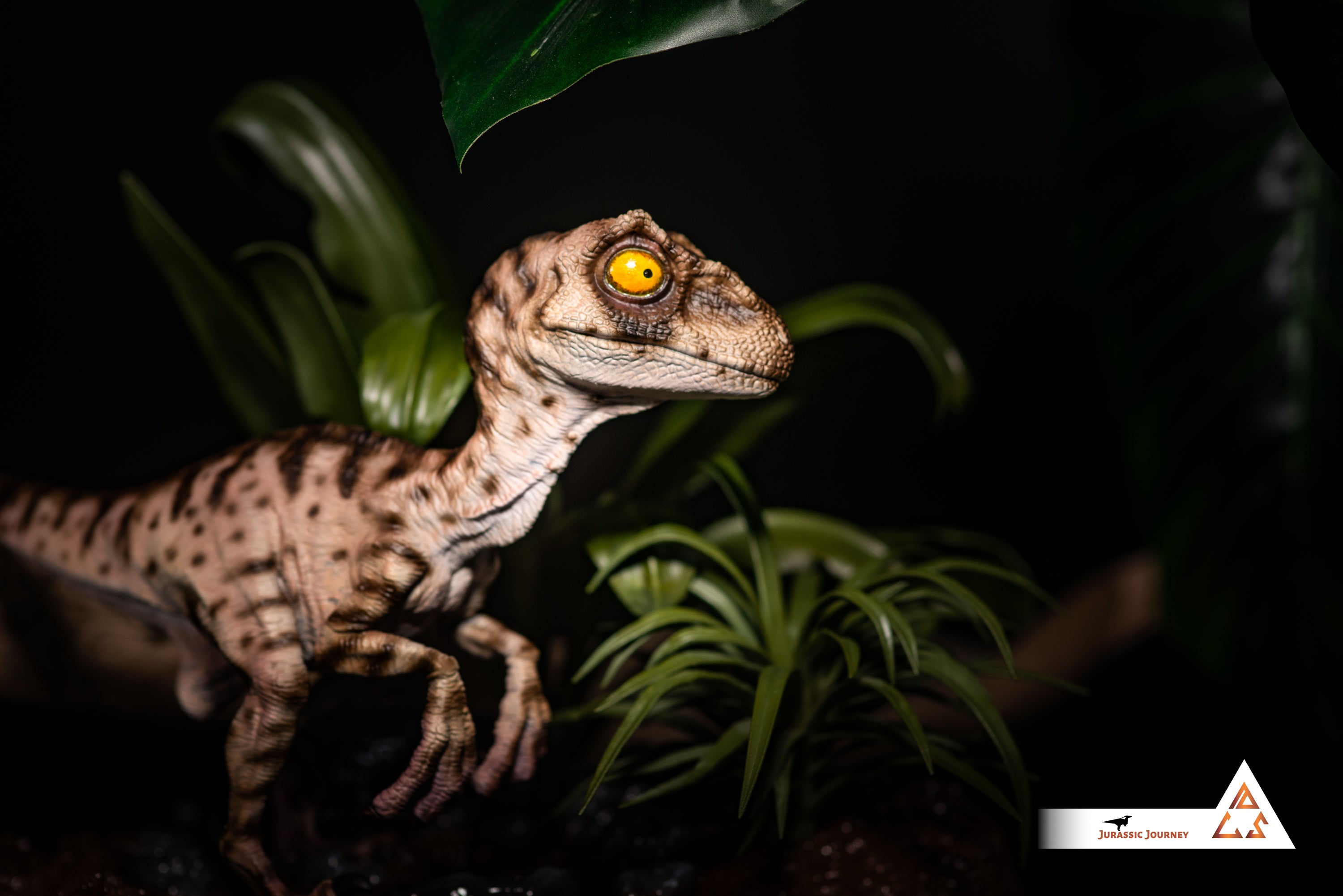 Velociraptor Baby with Mud Base | White Queen Edition | 1:1 scale collectible figure